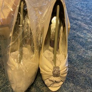 2 pair David’s Bridal heels